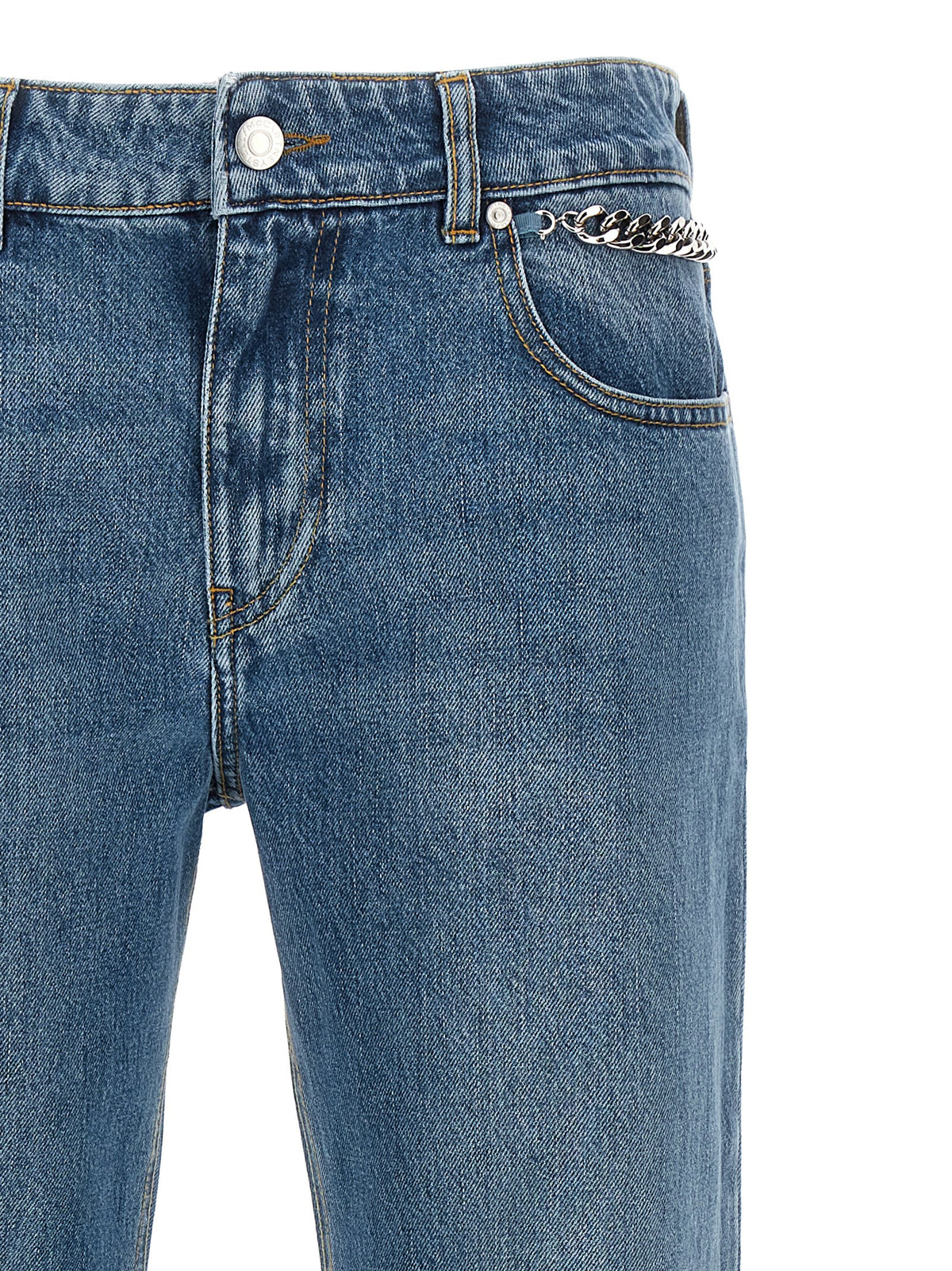 Stella McCartney Blue Cotton Cropped Jeans - Eco-Friendly Style