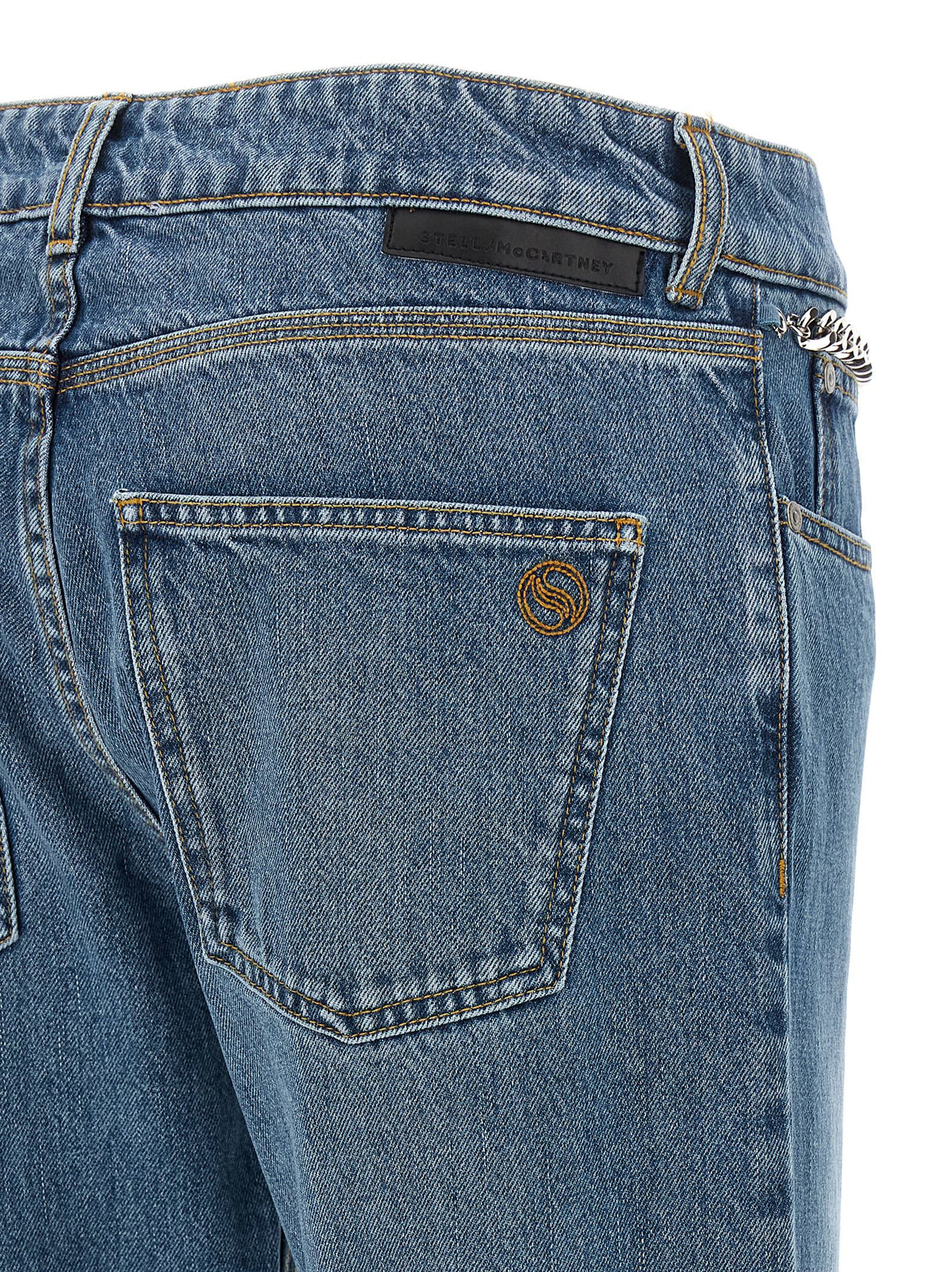 Stella McCartney Blue Cotton Cropped Jeans - Eco-Friendly Style