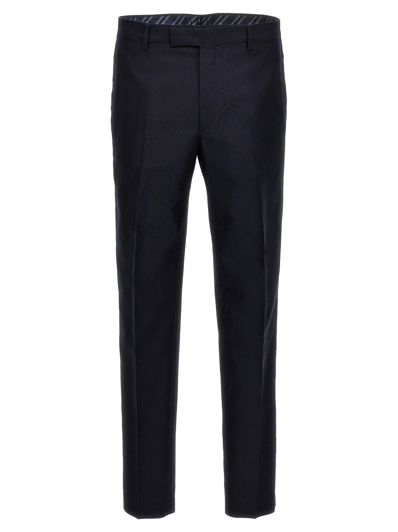 Etro Blue Cotton Dress Pants - Sophisticated Style
