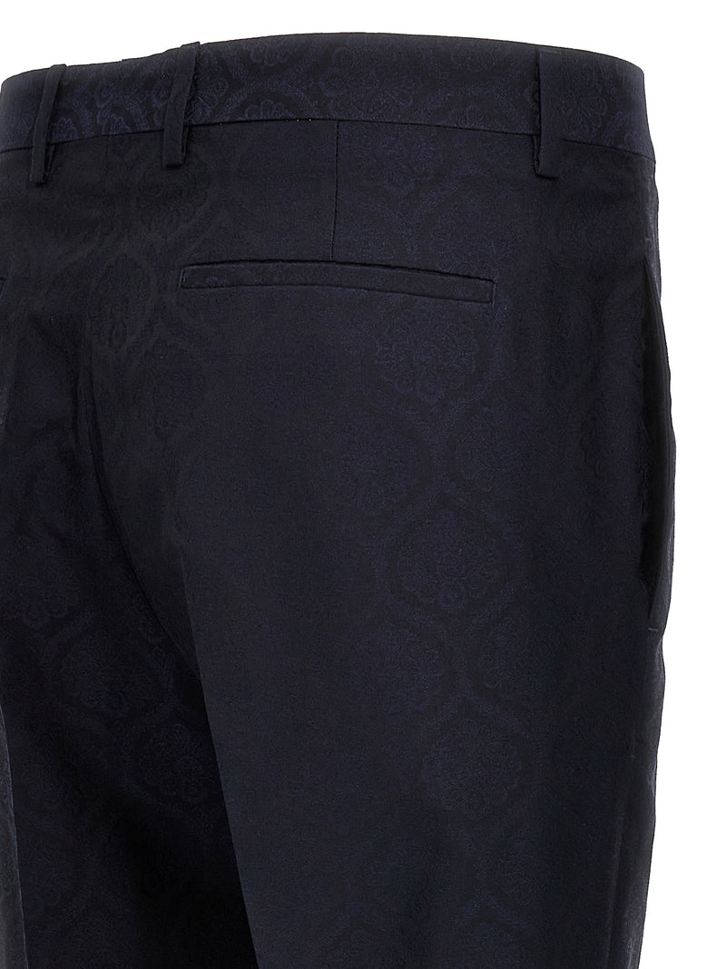 Etro Blue Cotton Dress Pants - Sophisticated Style