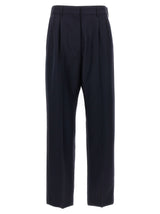 Pantalons en Laine Vierge Bleus Blazé Milano