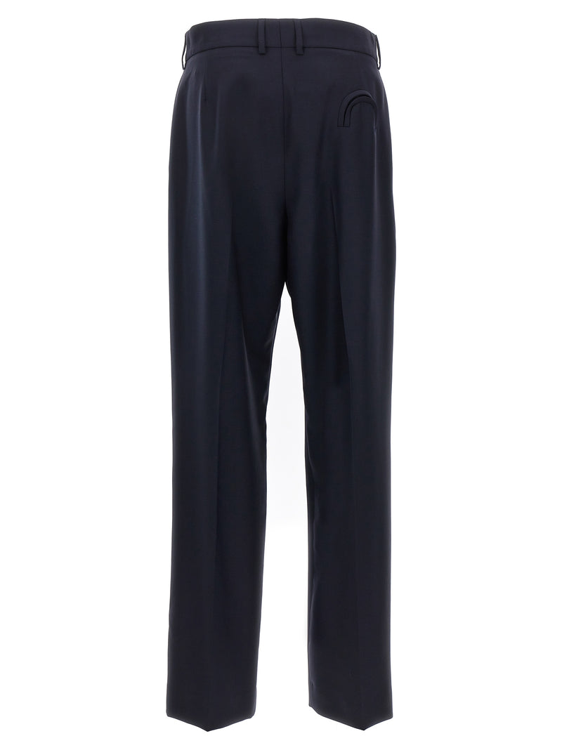 Pantalons en Laine Vierge Bleus Blazé Milano