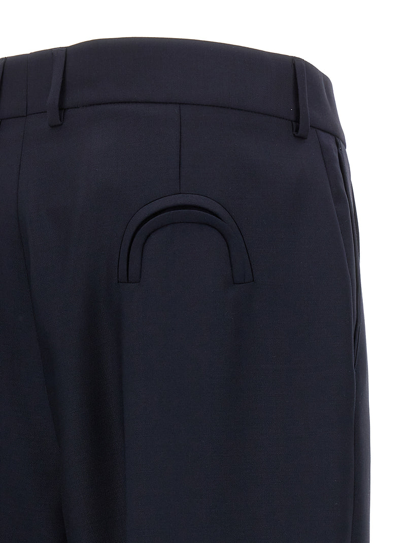 Pantalons en Laine Vierge Bleus Blazé Milano