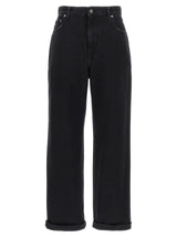 Golden Goose Kim Black Cotton Relaxed Fit Jeans