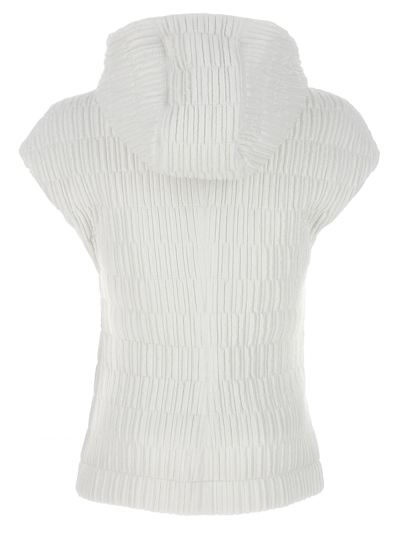 Ferragamo White Polyamide Sleeveless Jacket for Women