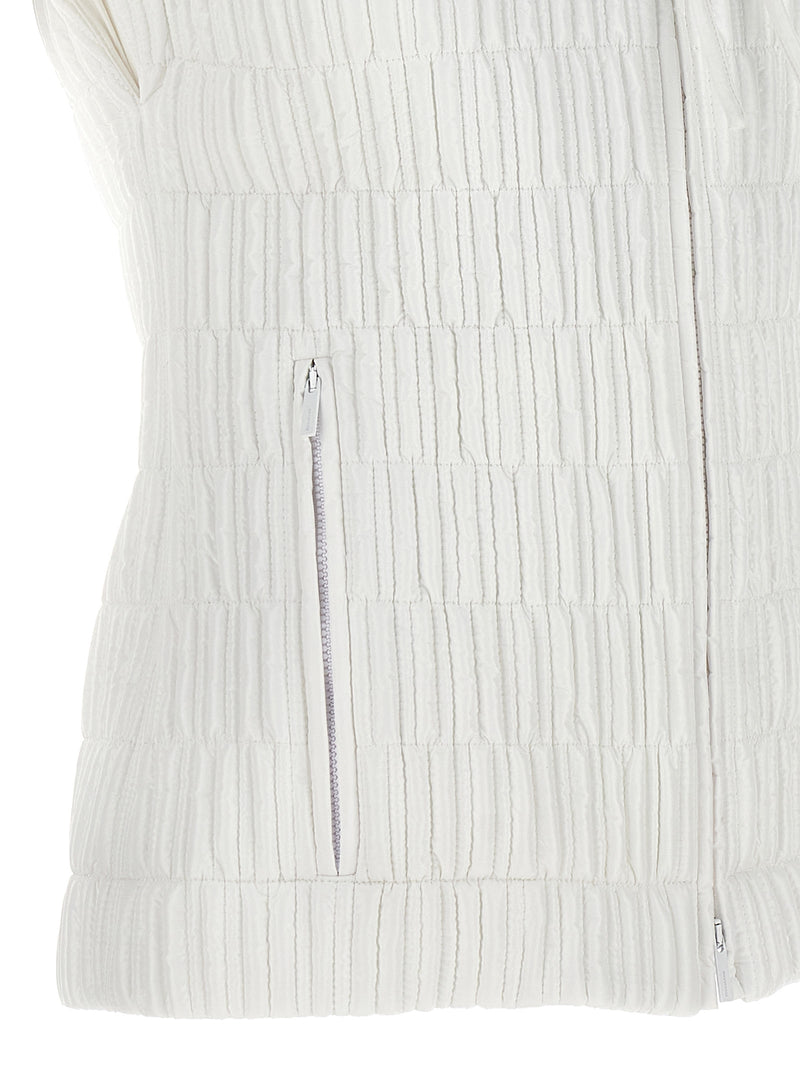 Ferragamo White Polyamide Sleeveless Jacket for Women