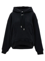 Off-White Black Cotton Hoodie for Women