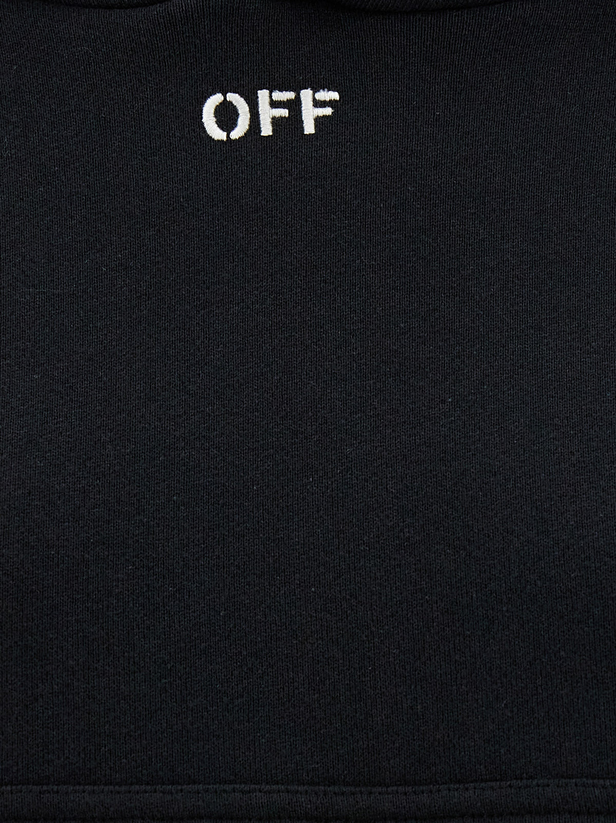 Off-White Black Cotton Hoodie for Women