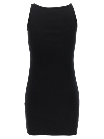 Off-White Black Cotton Short Dress