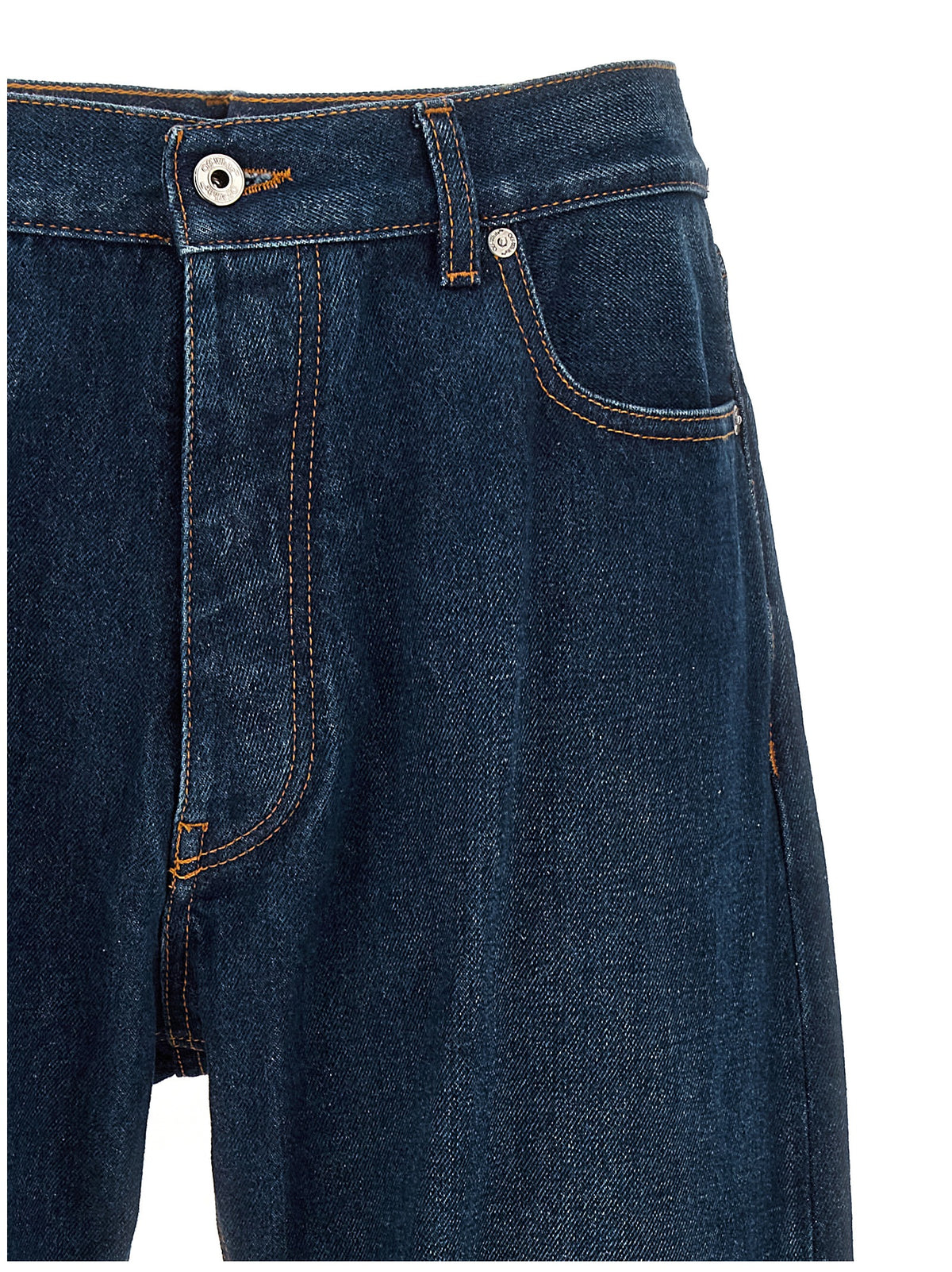 Off-White Arr Zip Skate Blue Cotton Jeans for Men