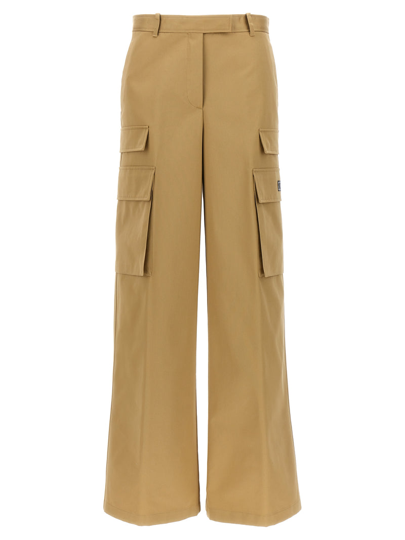 Versace Beige Cotton Cargo Pants - Chic Utility Wear