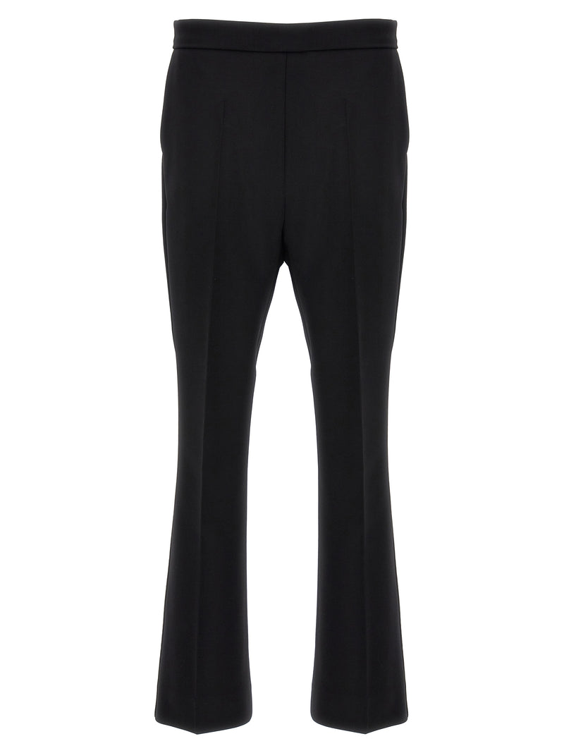 Max Mara Nepeta Black Virgin Wool Cropped Pants