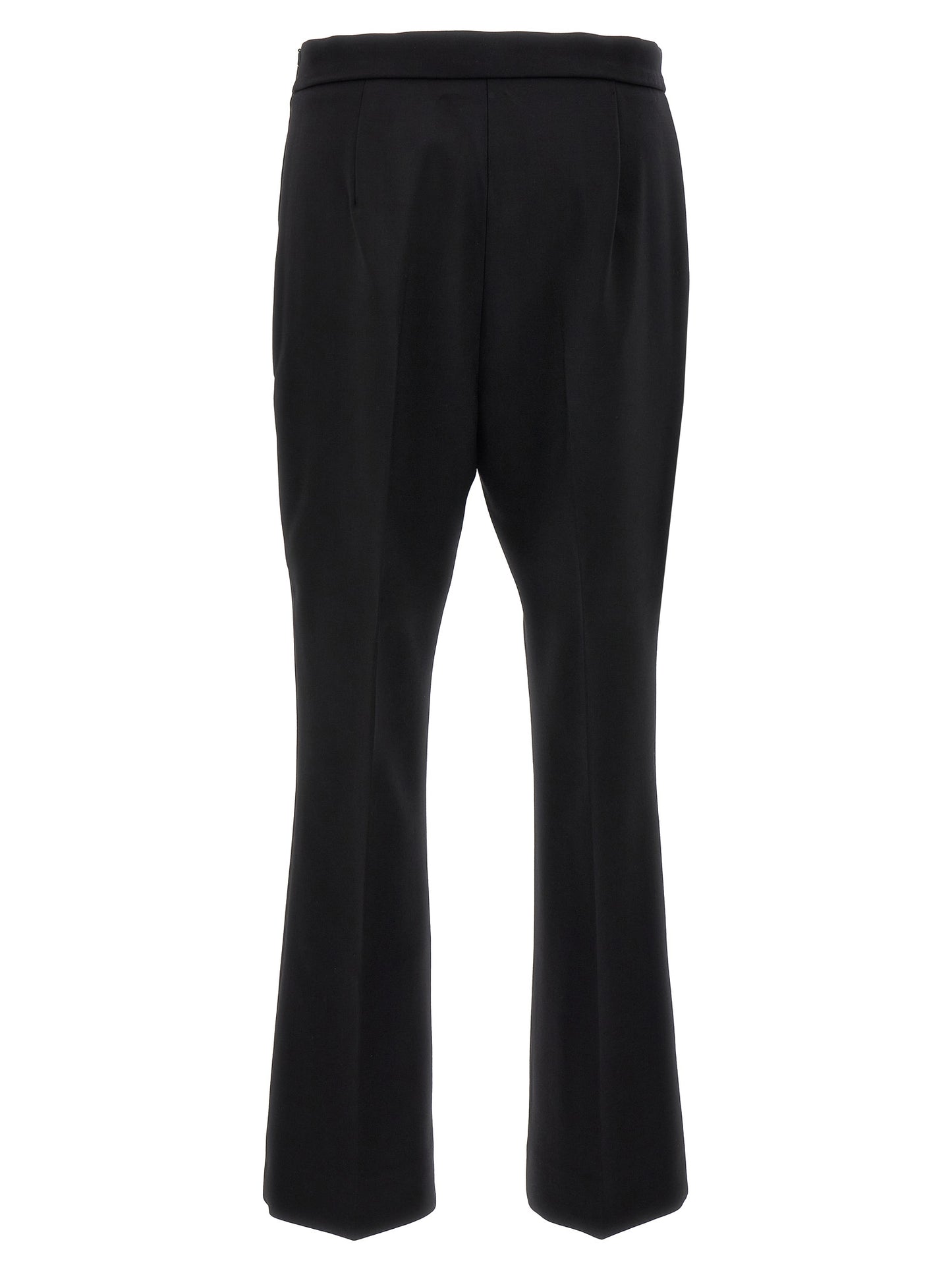 Max Mara Black Virgin Wool Cropped Pants