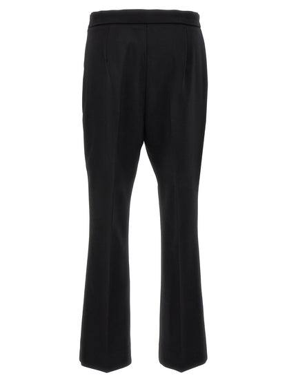 Max Mara Black Virgin Wool Cropped Pants