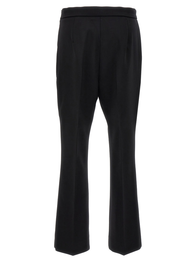 Max Mara Nepeta Black Virgin Wool Cropped Pants