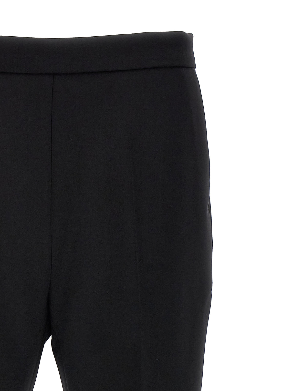 Max Mara Nepeta Black Virgin Wool Cropped Pants