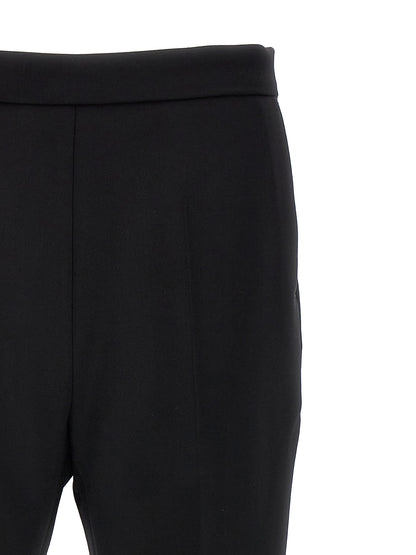 Max Mara Black Virgin Wool Cropped Pants