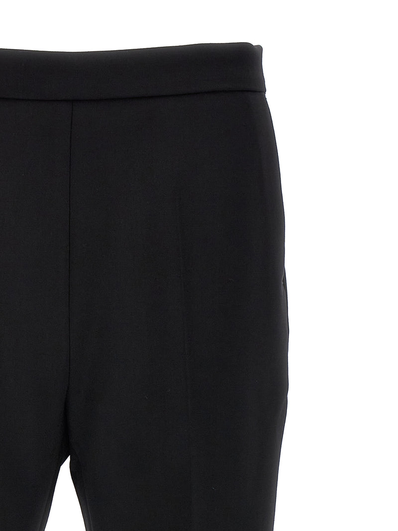 Max Mara Nepeta Black Virgin Wool Cropped Pants