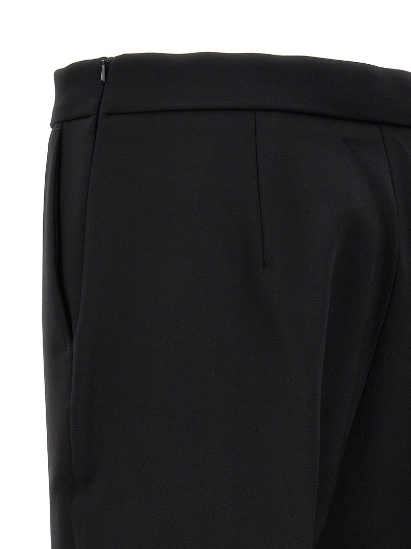 Max Mara Nepeta Black Virgin Wool Cropped Pants