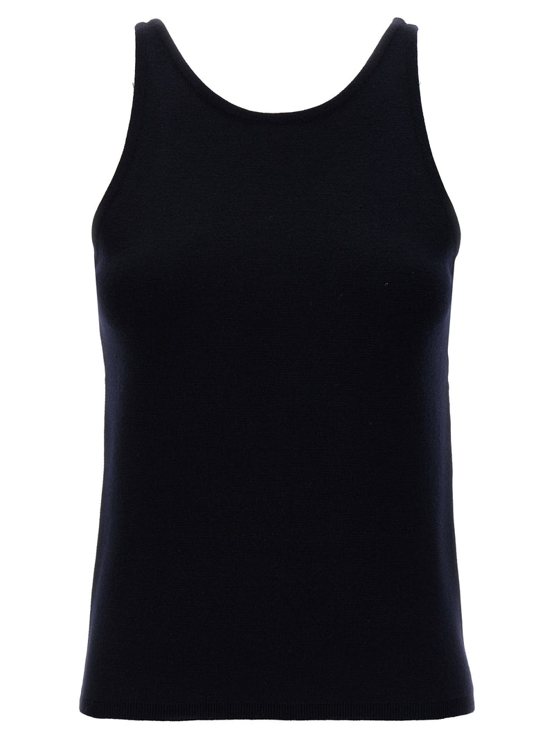 Max Mara Blue Virgin Wool Tank Top