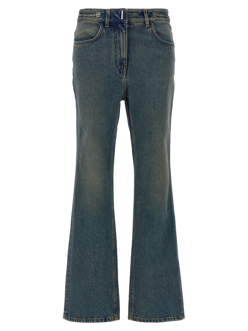 Givenchy Blue Cotton Bootcut Jeans for Women
