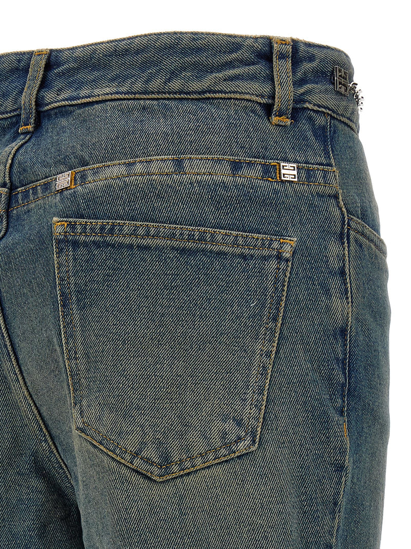 Givenchy Blue Cotton Bootcut Jeans for Women