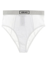 Versace White Cotton Briefs - 90s Vintage Style