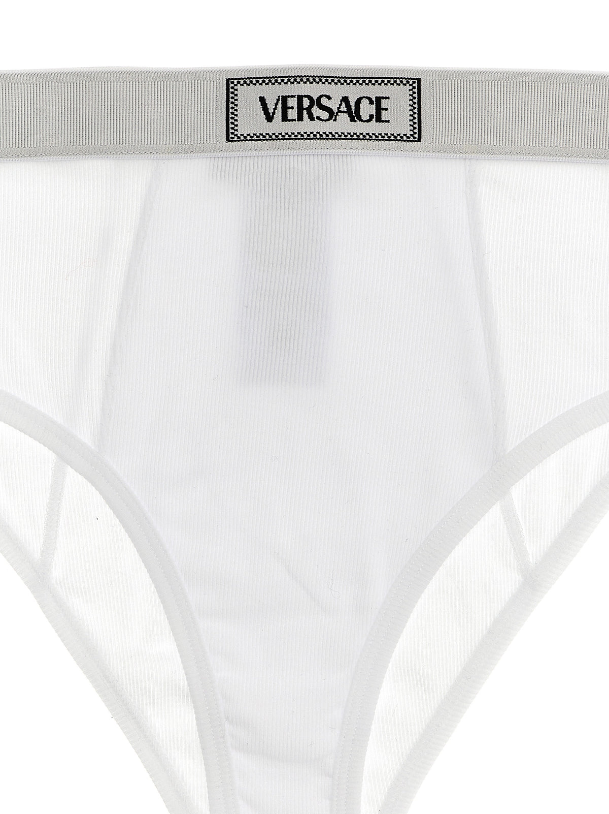 Versace White Cotton Briefs - 90s Vintage Style