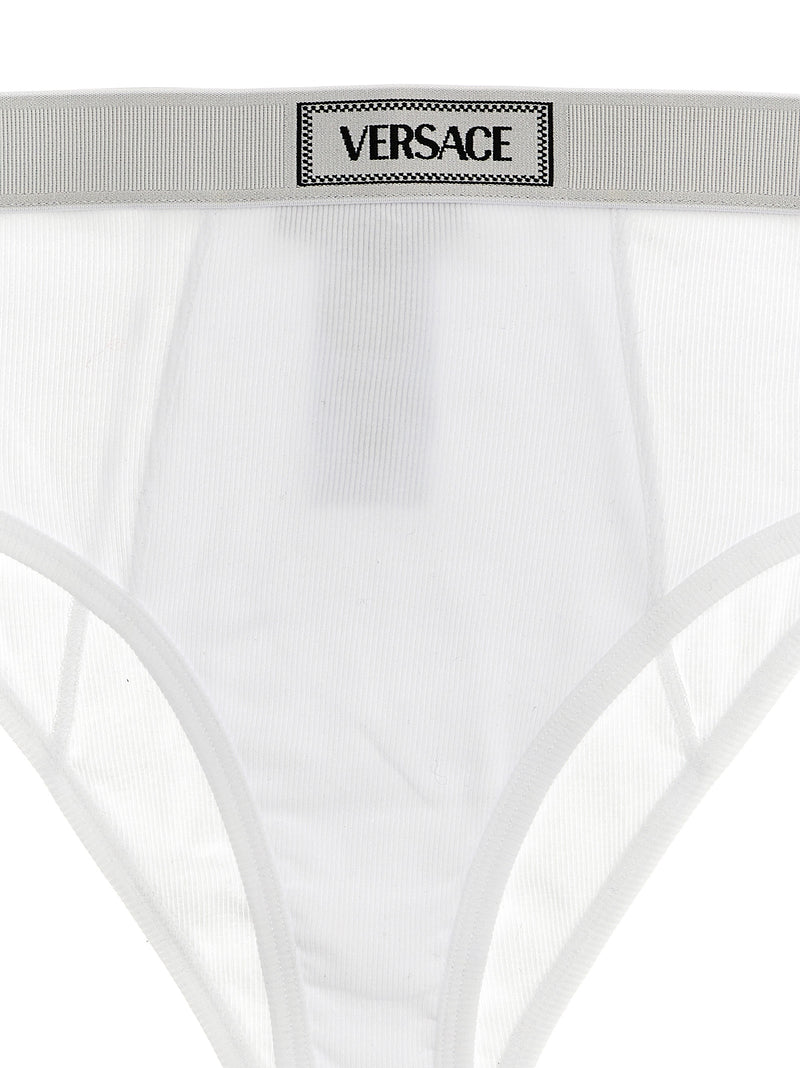 Versace White Cotton Briefs - 90s Vintage Style