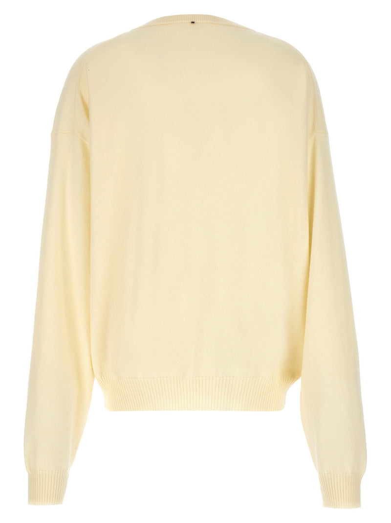 Sportmax Etruria Bicolor Wool Cardigan in Yellow