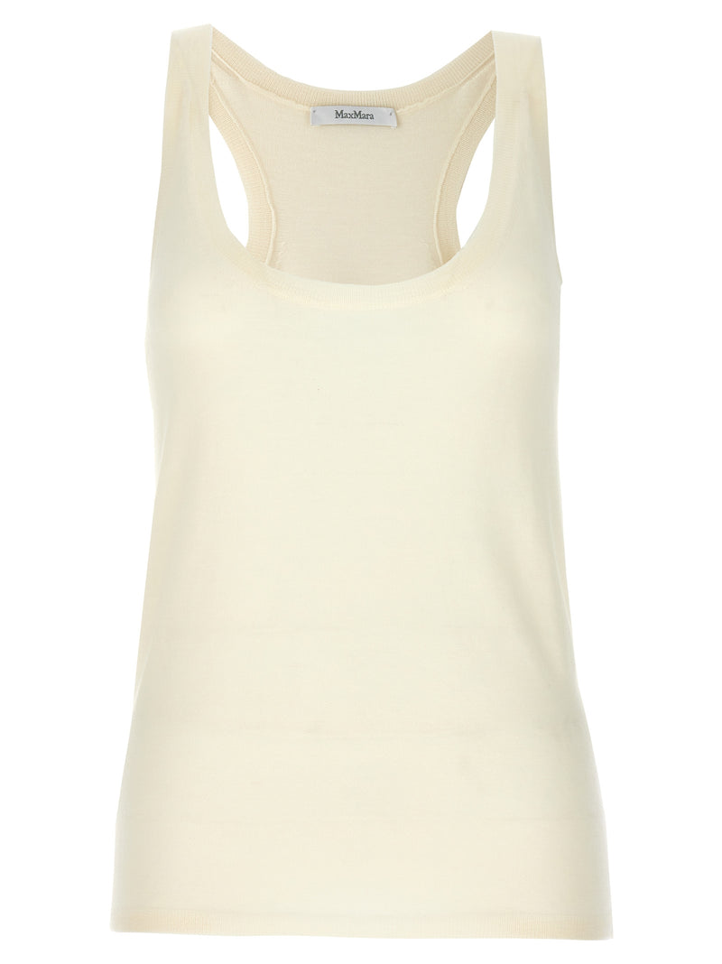 Max Mara Abbono White Cashmere Tank Top