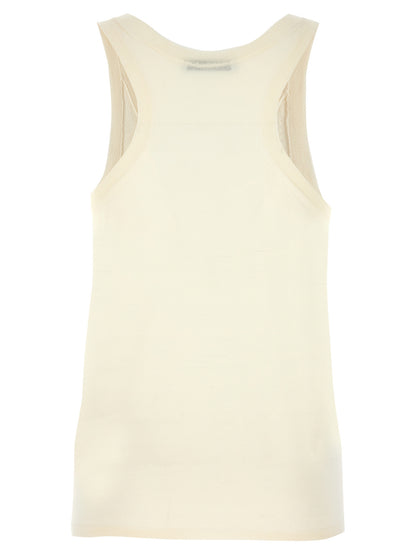 Max Mara White Cashmere Tank Tops