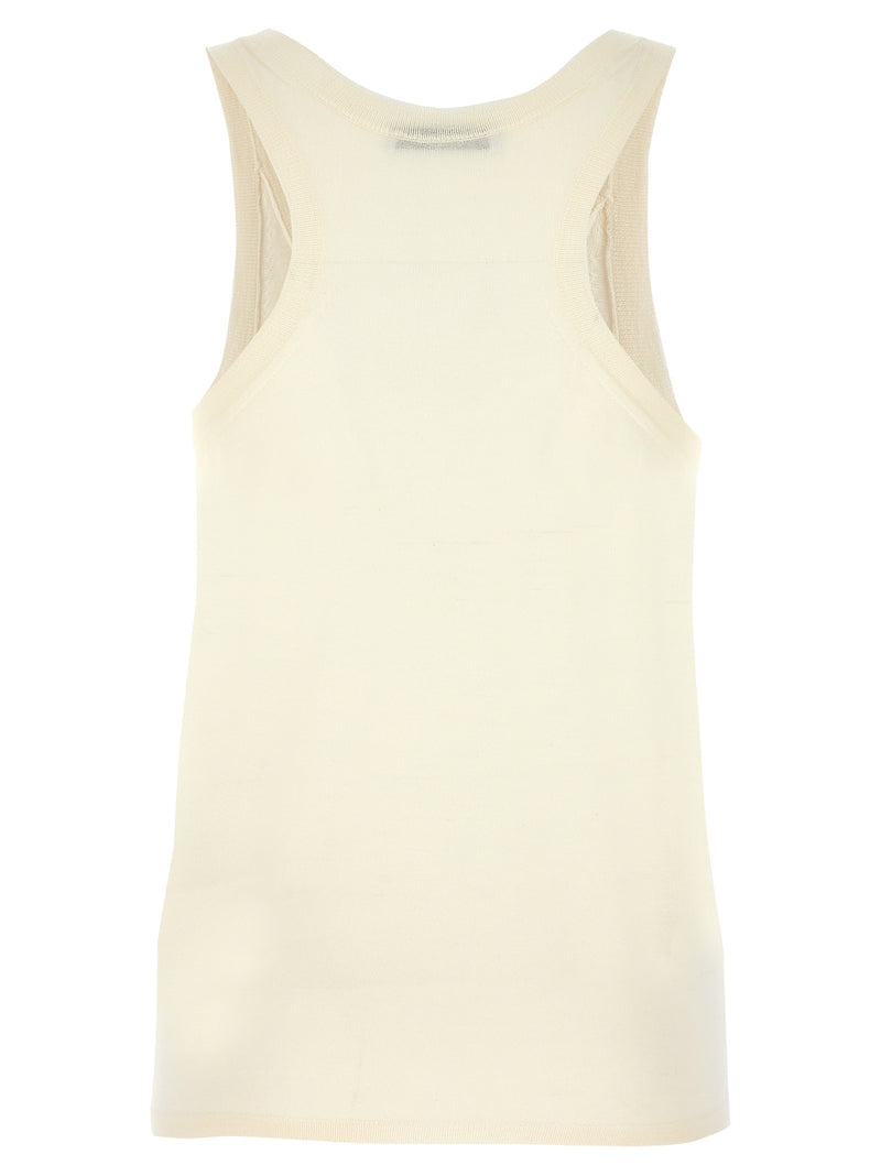 Max Mara Abbono White Cashmere Tank Top