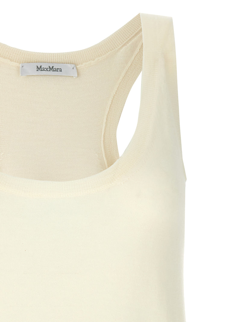 Max Mara Abbono White Cashmere Tank Top
