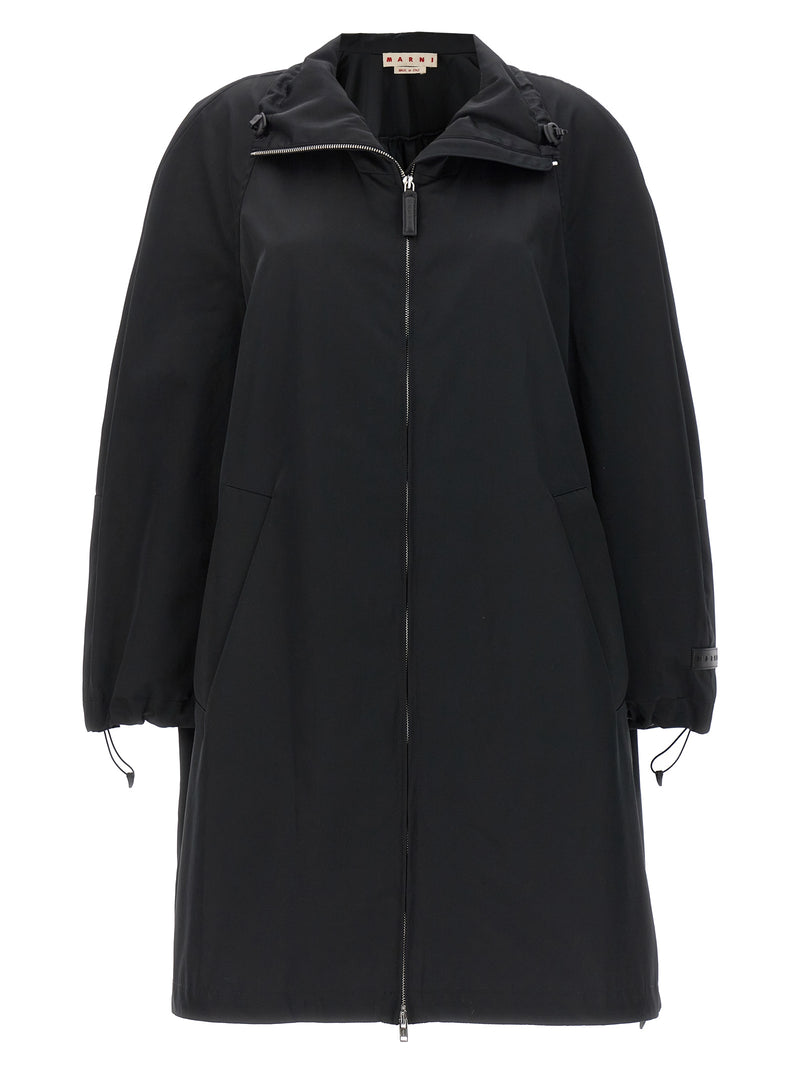 Marni Black Polyester Parka - Stylish Outerwear for Women