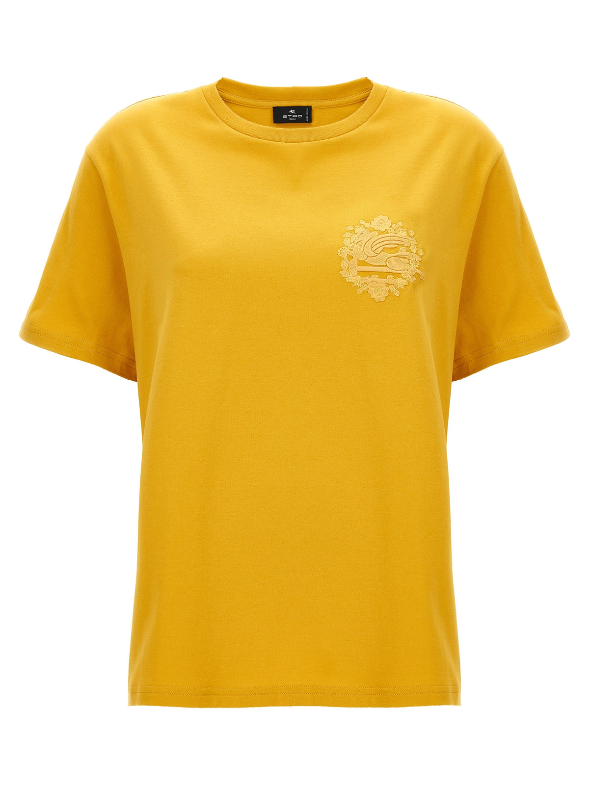 Etro Bicolor Cotton T-Shirt - Yellow