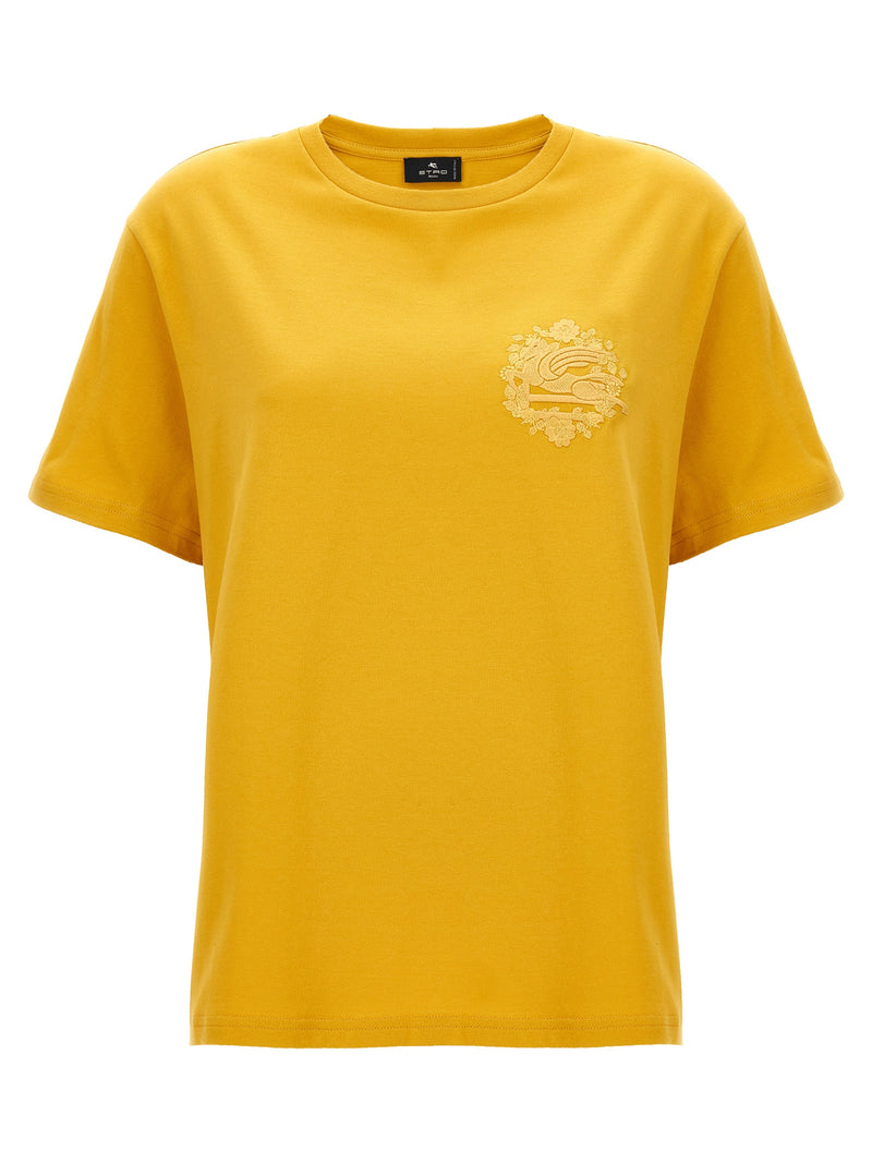 Etro Bicolor Cotton T-Shirt - Yellow