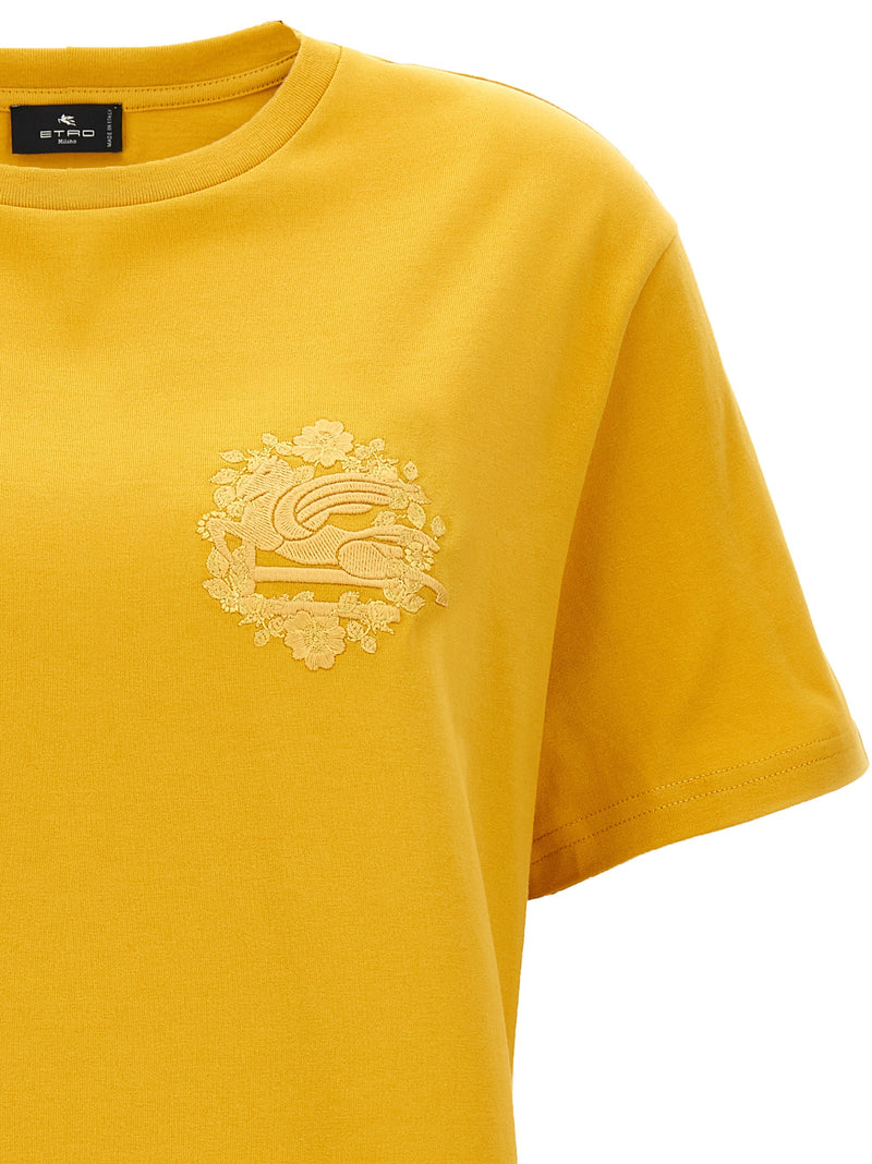 Etro Bicolor Cotton T-Shirt - Yellow