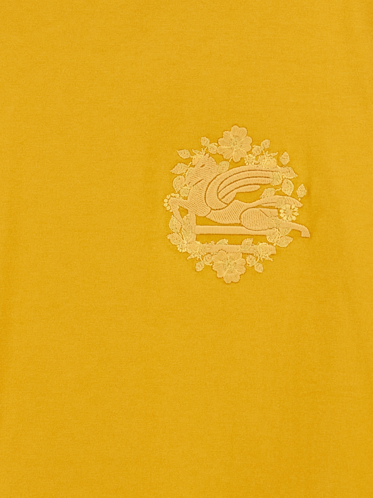Etro Bicolor Cotton T-Shirt - Yellow
