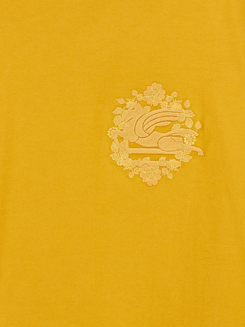 Etro Bicolor Cotton T-Shirt - Yellow
