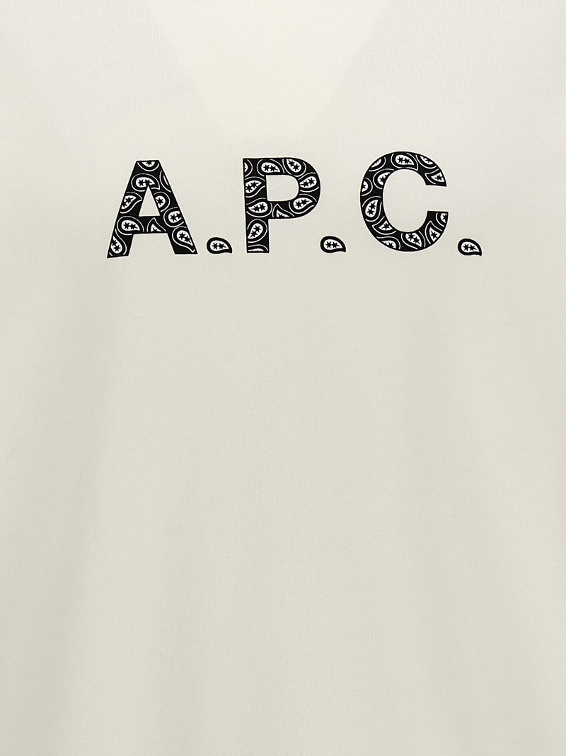 A.P.C. Timothy Bicolor Cotton Sweatshirt - White/Black