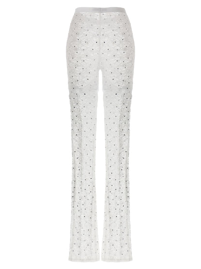 Alessandra Rich White Polyamide Leggings