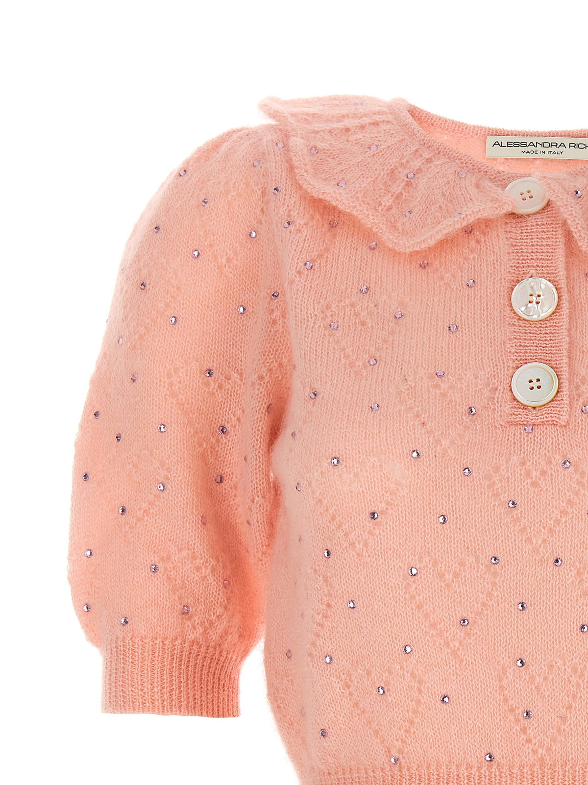 Alessandra Rich Multicolor Wool Cardigan - Stylish Mohair Blend