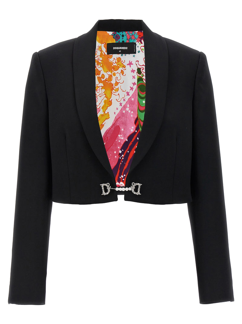 Dsquared² Black Polyester Full-Length Jacket for Women