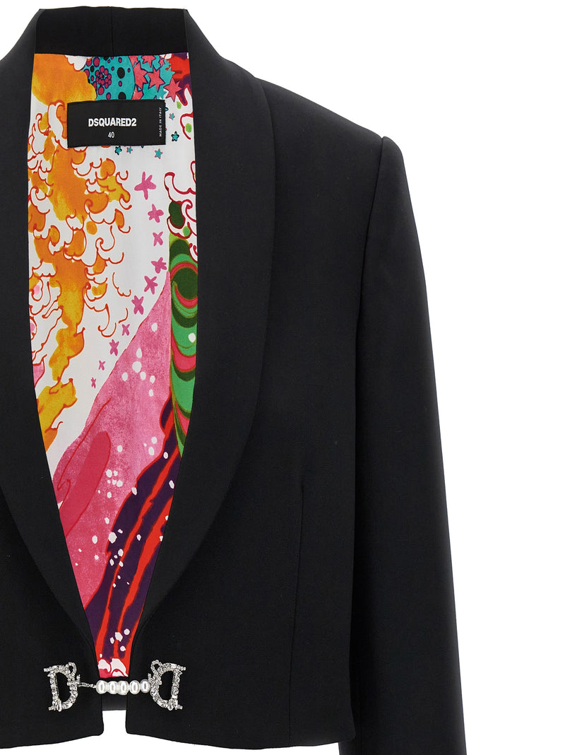 Dsquared² Black Polyester Full-Length Jacket for Women