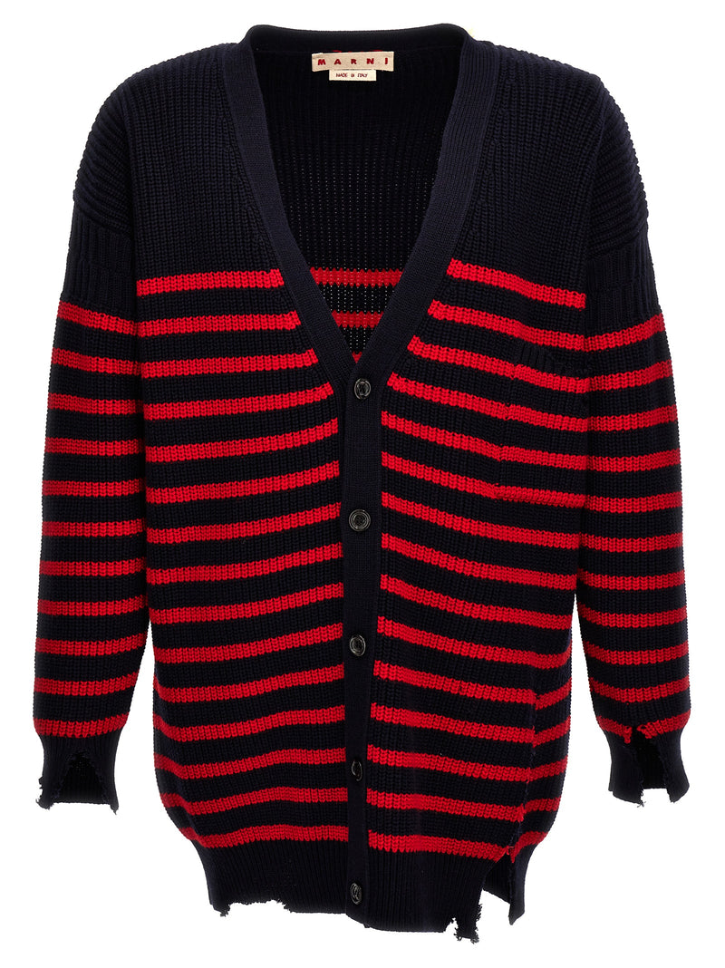 Marni Multicolor Virgin Wool Cardigan for Men