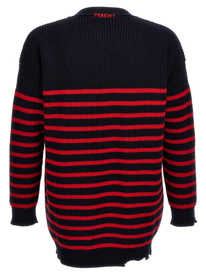 Marni Multicolor Virgin Wool Cardigan