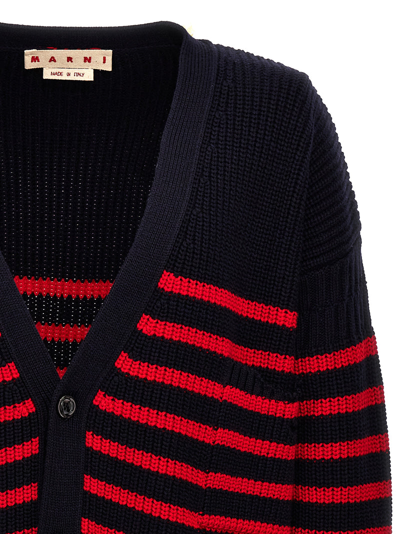 Marni Multicolor Virgin Wool Cardigan for Men