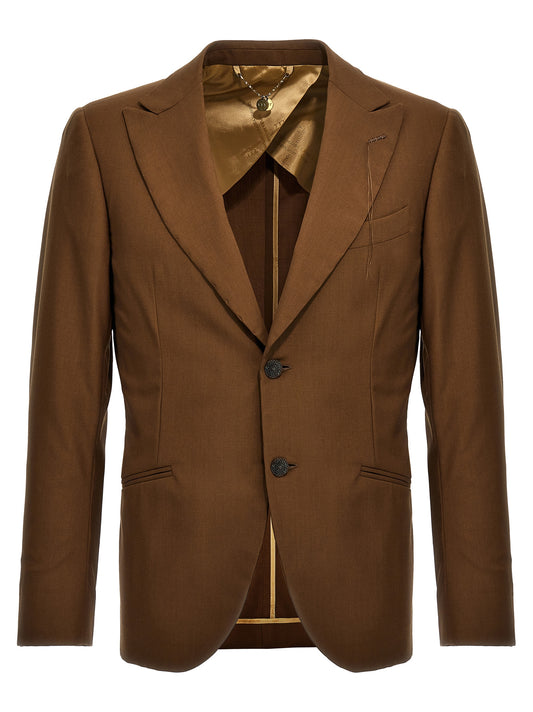 MAURIZIO MIRI Brown Wool Blazer