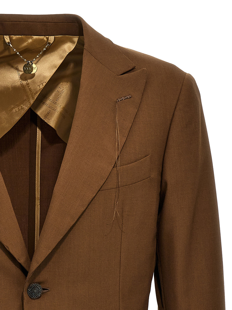 MAURIZIO MIRI Keanu Brown Wool Blazer for Men